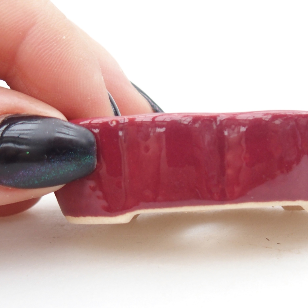 Mini miska do bonsai 5,5 x 3,5 x 1,5 cm, bordowa