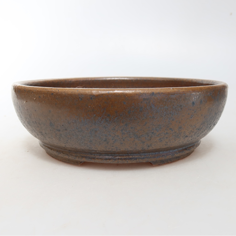 Ceramiczna miska do bonsai 19 x 19 x 7 cm, kolor szary