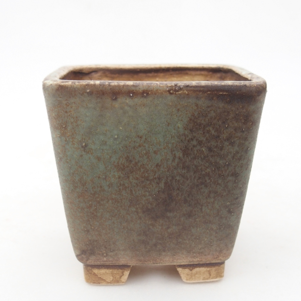 Ceramiczna miska do bonsai 7,5 x 7,5 x 7,5 cm, zielona