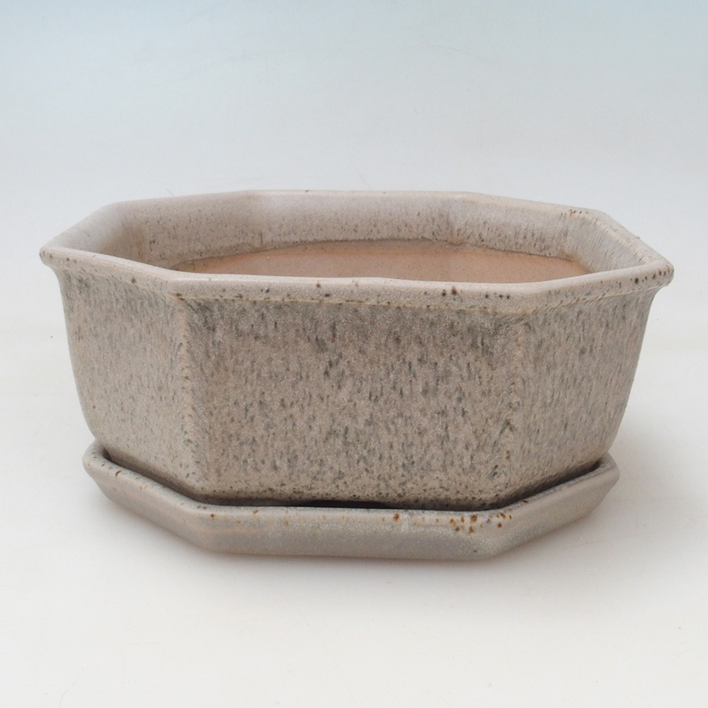 Bonsai bowl + spodek H01 - 12x9x5 cm