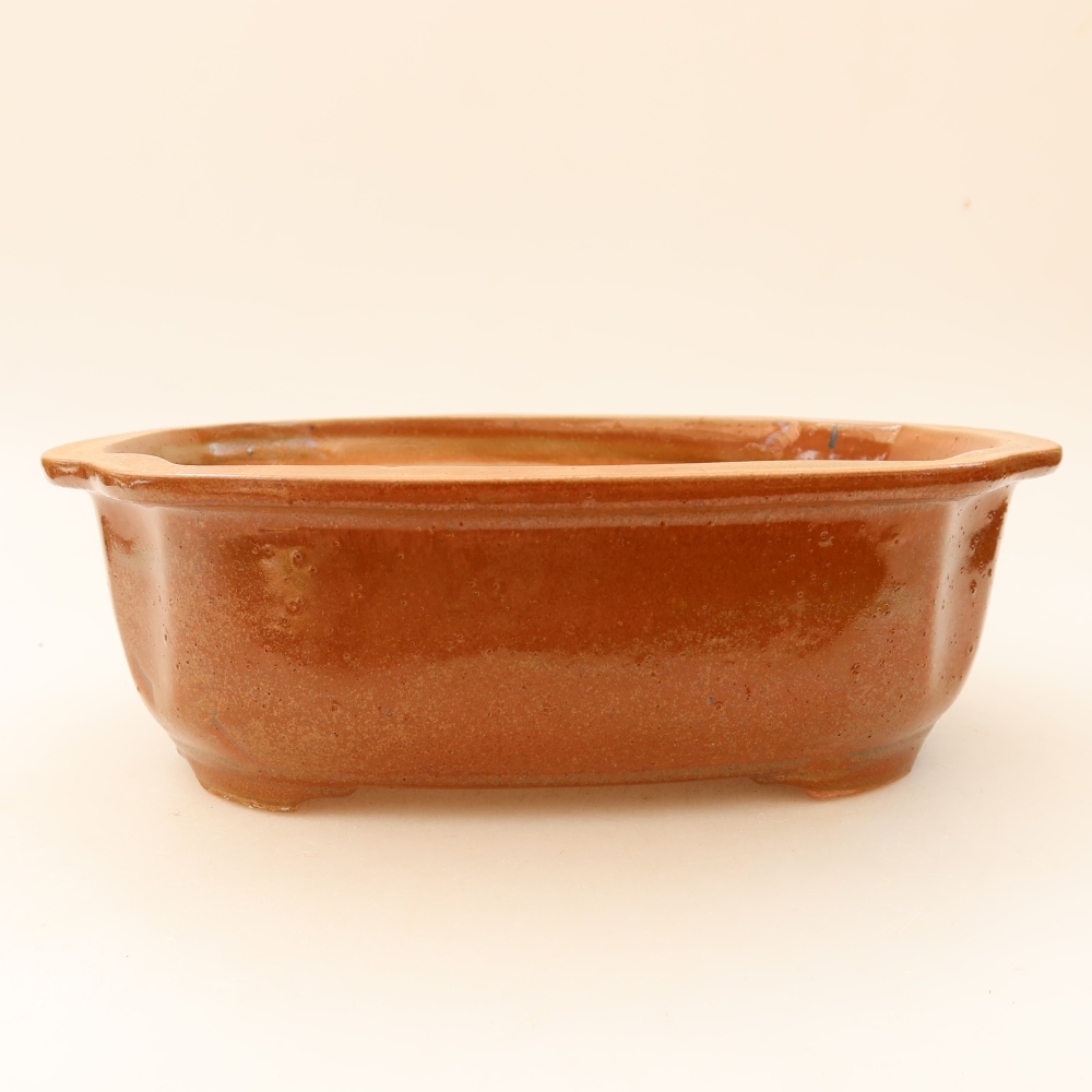 Ceramiczna miska do bonsai 22,5 x 17,5 x 7,5 cm, kolor brązowy