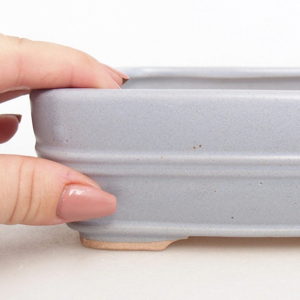 Ceramiczna miska do bonsai 16,5 x 12 x 5,5 cm, kolor niebieski