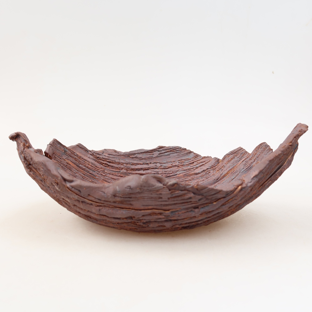 Ceramiczna skorupa  22,5 x 16 x 8 cm, kolor brązowy