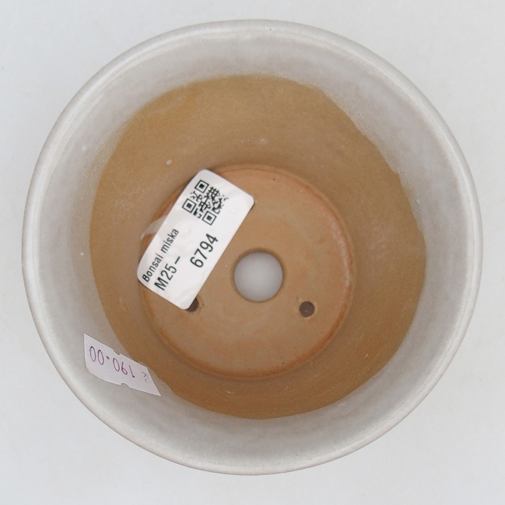 Ceramiczna miska na bonsai 11 x 11 x 7 cm, biała