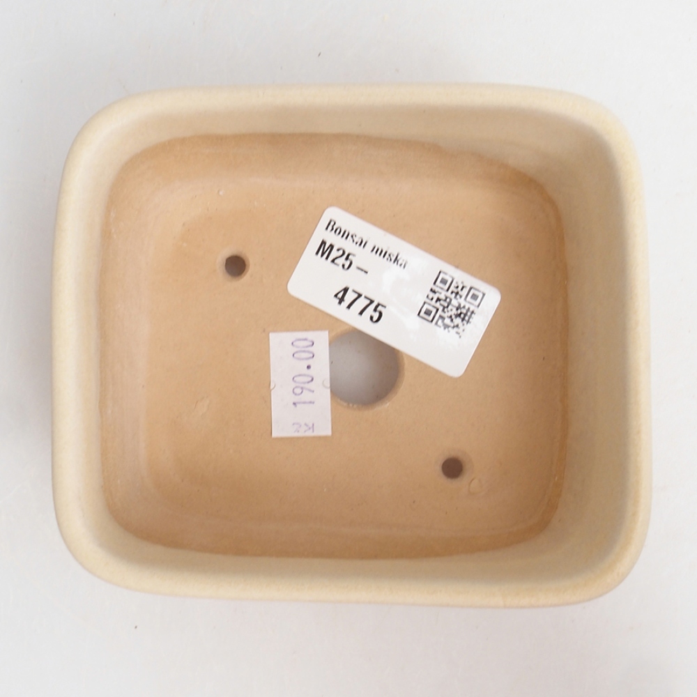 Ceramiczna miska bonsai 10,5 x 9 x 4,5 cm, kolor beżowy