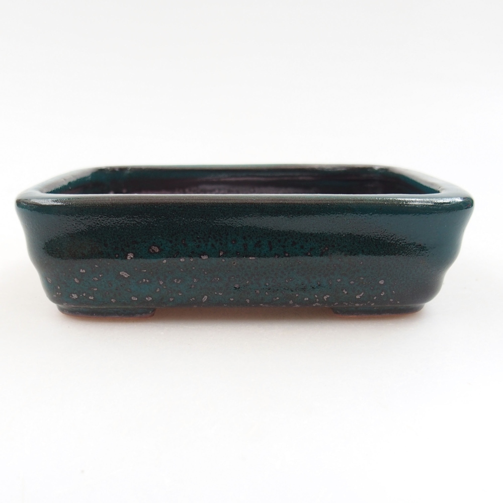 Ceramiczna miska bonsai 11 x 8,5 x 3 cm, kolor zielony