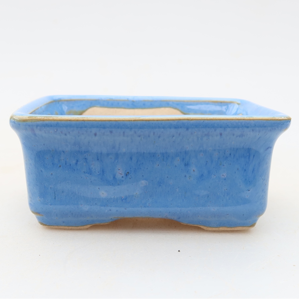 Ceramiczna miska do bonsai 8 x 6,5 x 3,5 cm, kolor niebieski