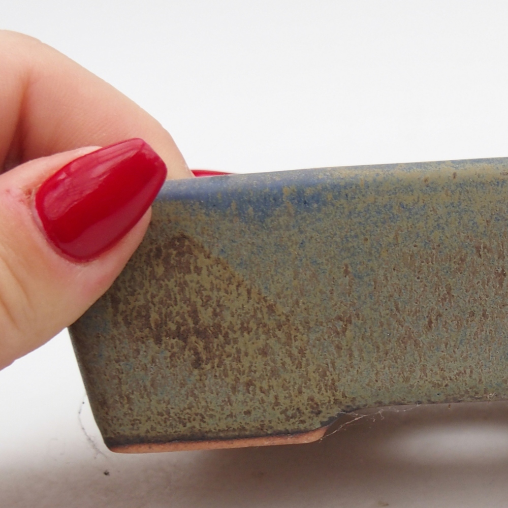 Ceramiczna miska na bonsai 11,5 x 9,5 x 6 cm, kolor niebieski