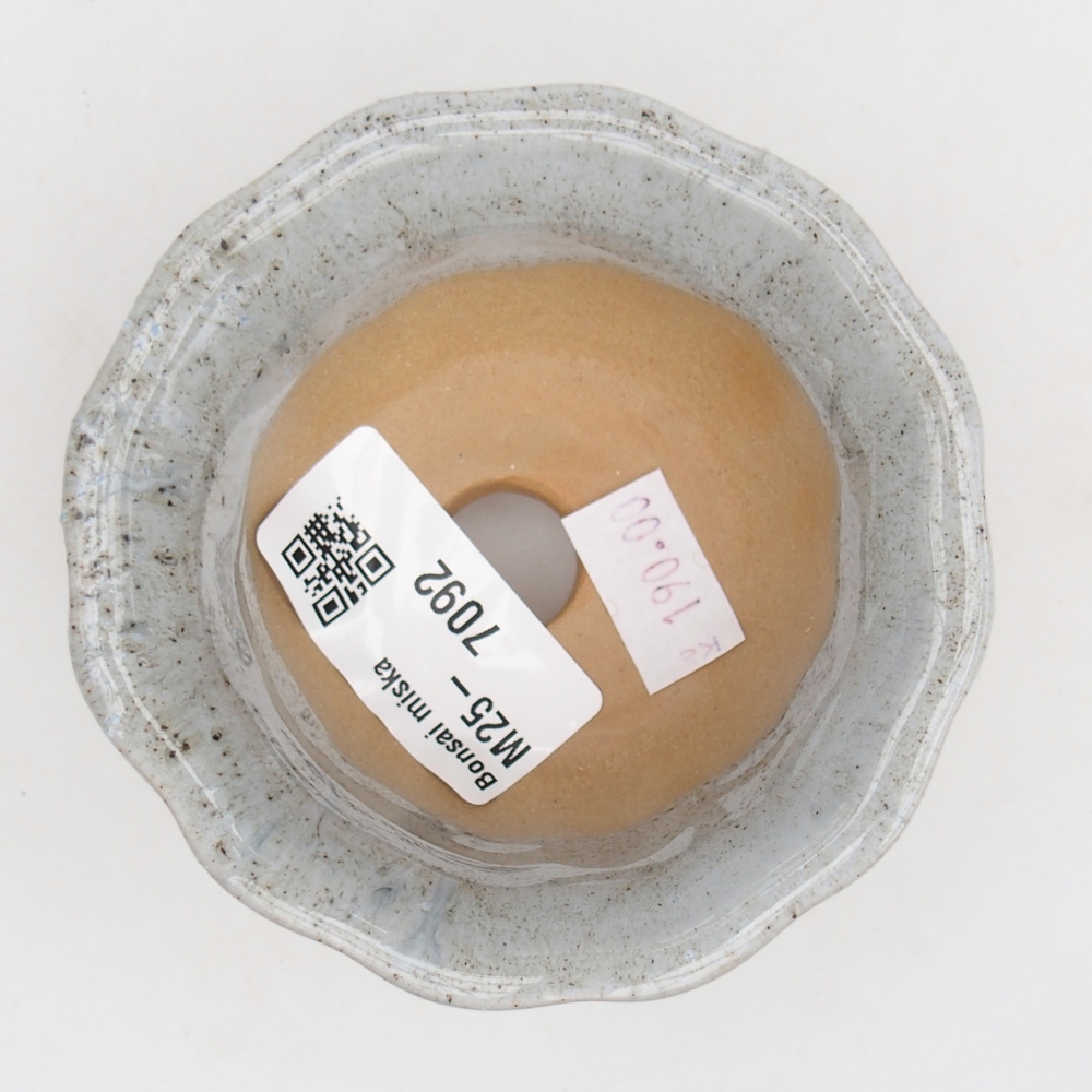 Ceramiczna miska na bonsai 8,5 x 8,5 x 4,5 cm, szara