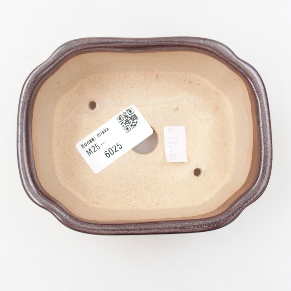 Ceramiczna miska bonsai 12 x 9 x 4,5 cm, kolor brązowy