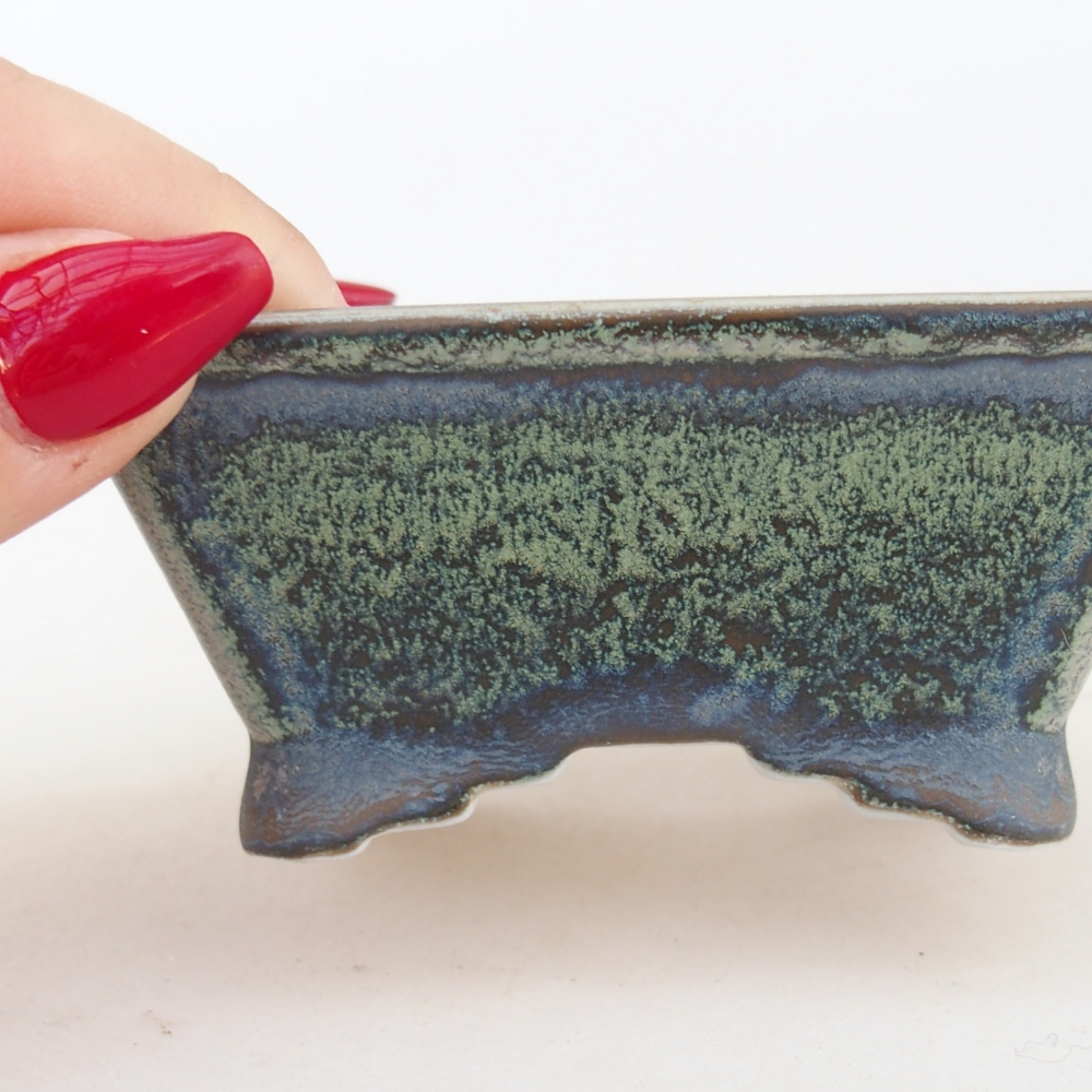 Mini miska do bonsai 8,5 x 7,5 x 4 cm, zielona