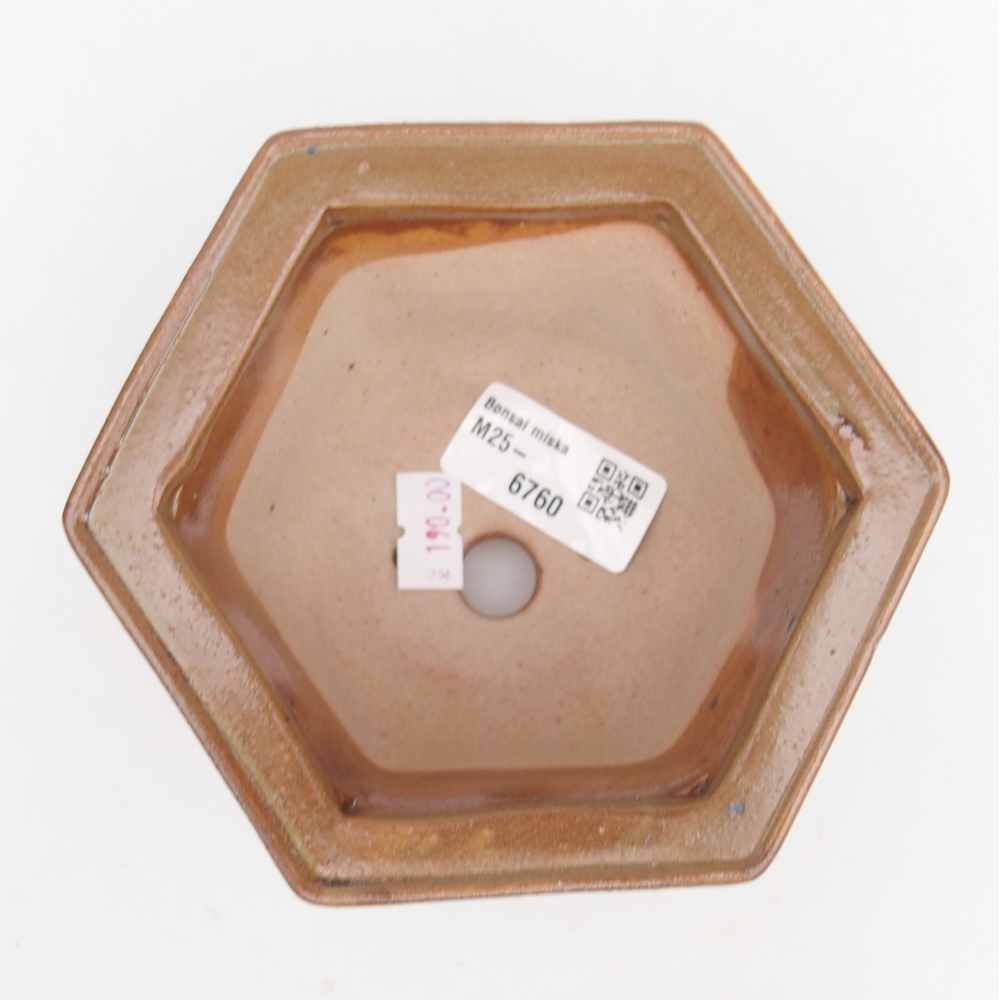 Ceramiczna miska do bonsai 13 x 11,5 x 8 cm, brązowa