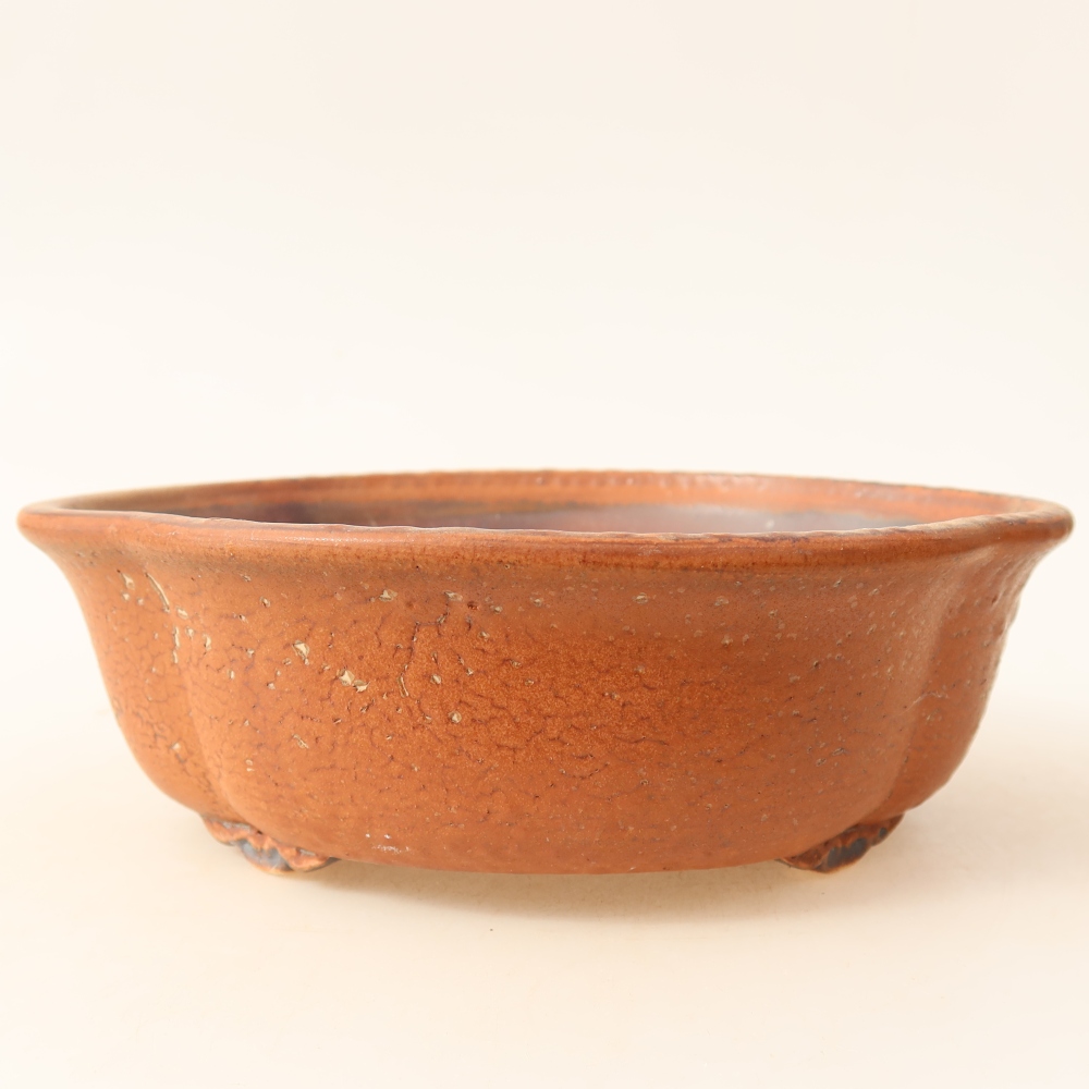 Ceramiczna miska do bonsai 18,5 x 16,5 x 6 cm, kolor brązowy