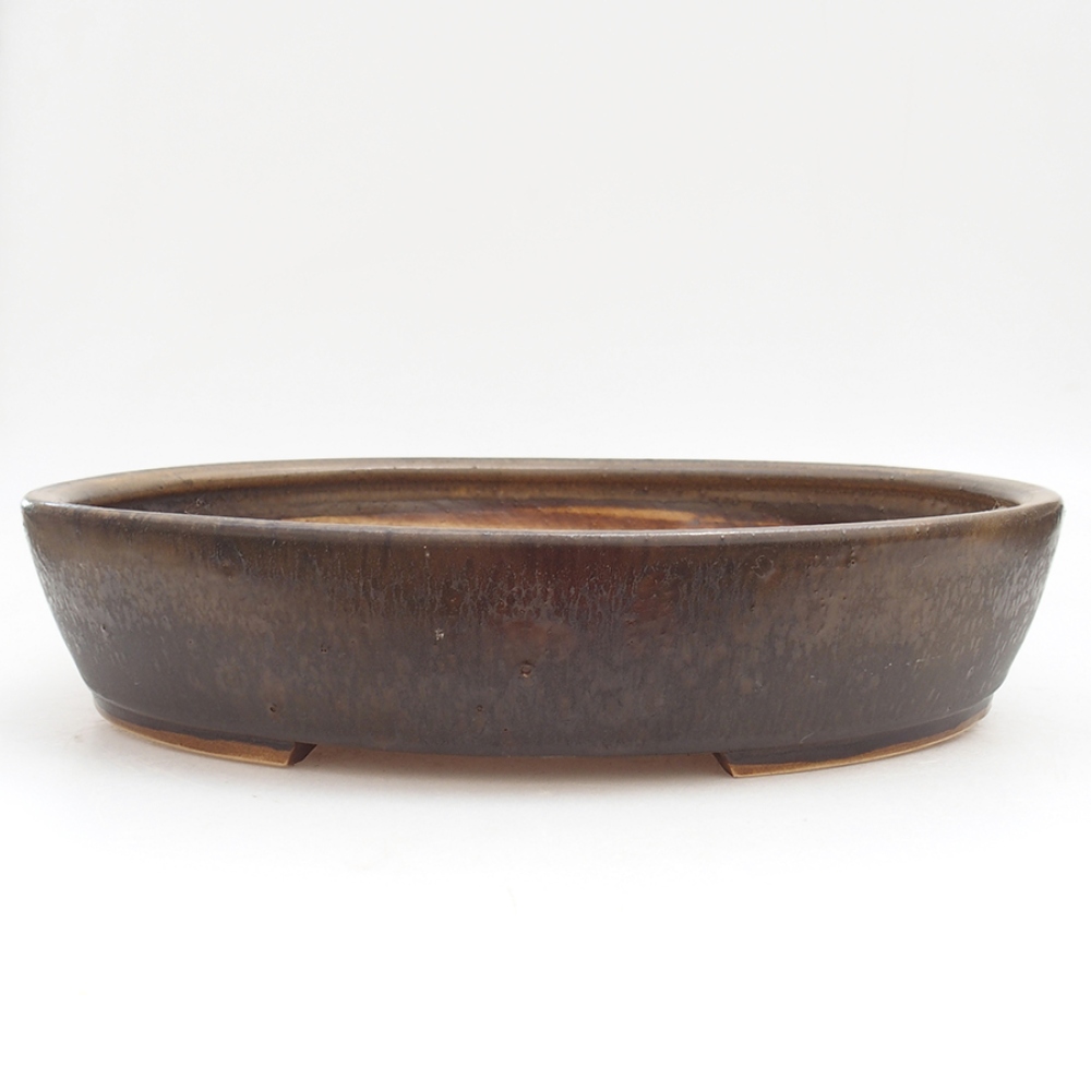 Ceramiczna miska bonsai 32 x 28 x 6,5 cm, kolor brązowy