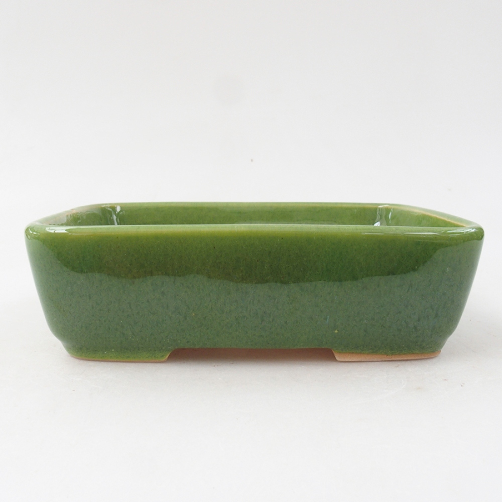 Ceramiczna miska bonsai 15 x 12 x 4,5 cm, kolor zielony