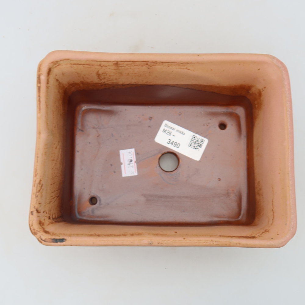 Ceramiczna miska do bonsai 18 x 13,5 x 7,5 cm, kolor różowy