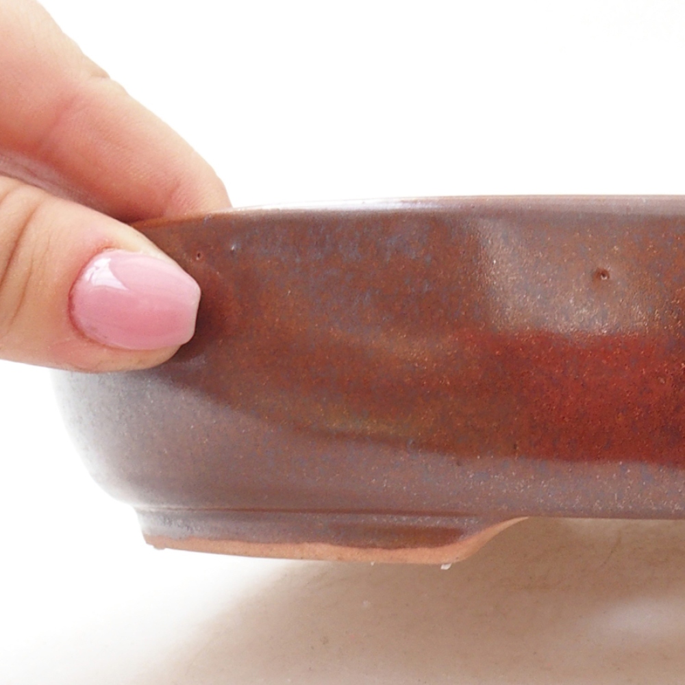 Ceramiczna miska bonsai 21 x 15 x 4,5 cm, kolor brązowy
