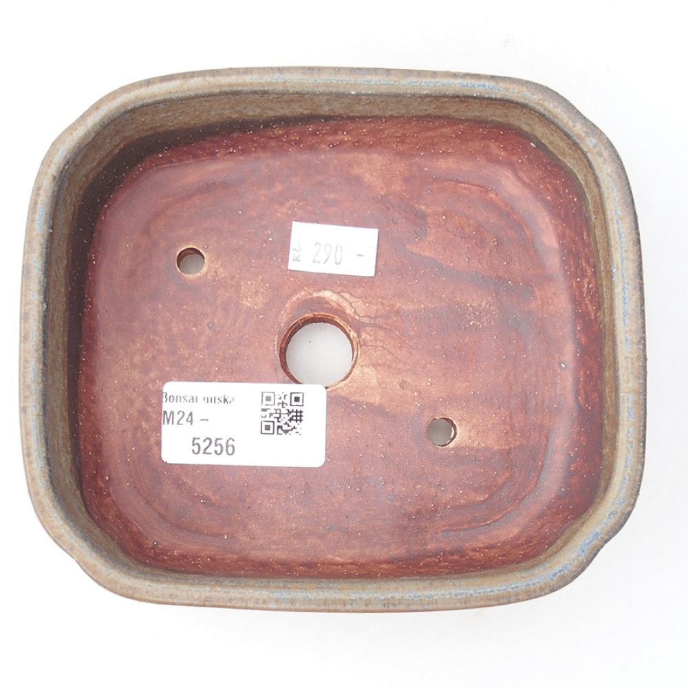 Ceramiczna miska do bonsai 13,5 x 12 x 4 cm, kolor niebieski