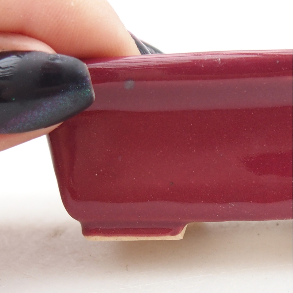 Mini miska do bonsai 6,5 x 4 x 2,5 cm, bordowa