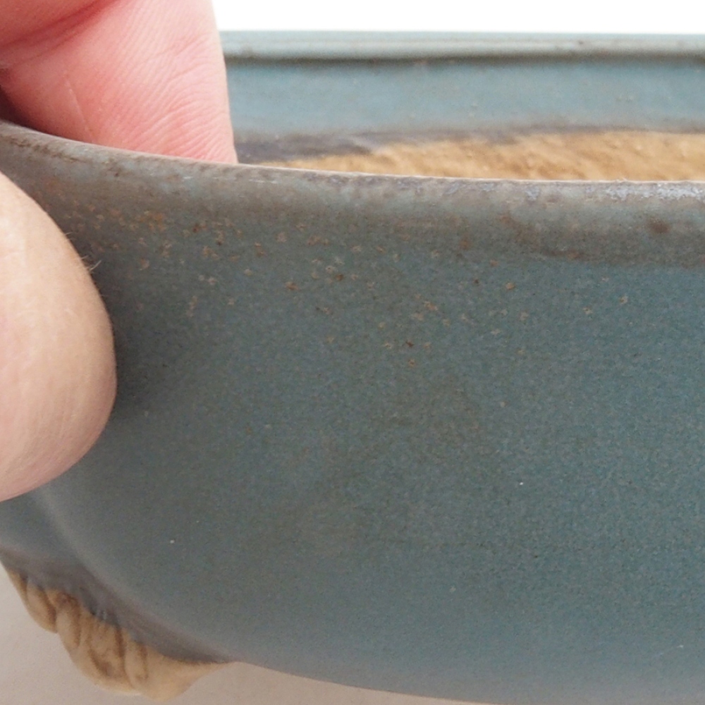 Ceramiczna miska do bonsai 16,5 x 15 x 5,5 cm, kolor niebieski