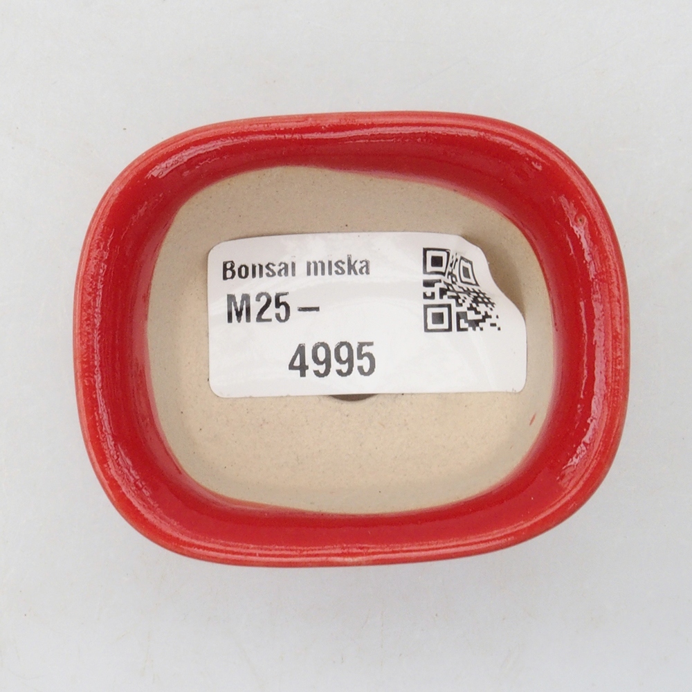 Mini miska bonsai 5,5 x 4,5 x 3 cm, kolor czerwony