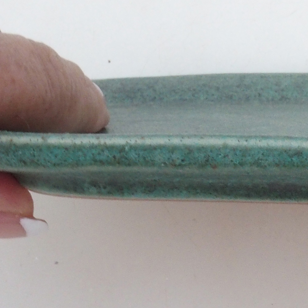 Ceramiczna miska H51 -18,5 x 14,5 x 1 cm - zielona