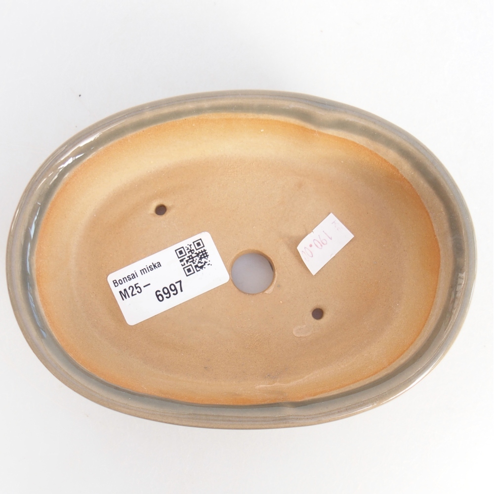 Ceramiczna miska do bonsai 15 x 10,5 x 3,5 cm, szara