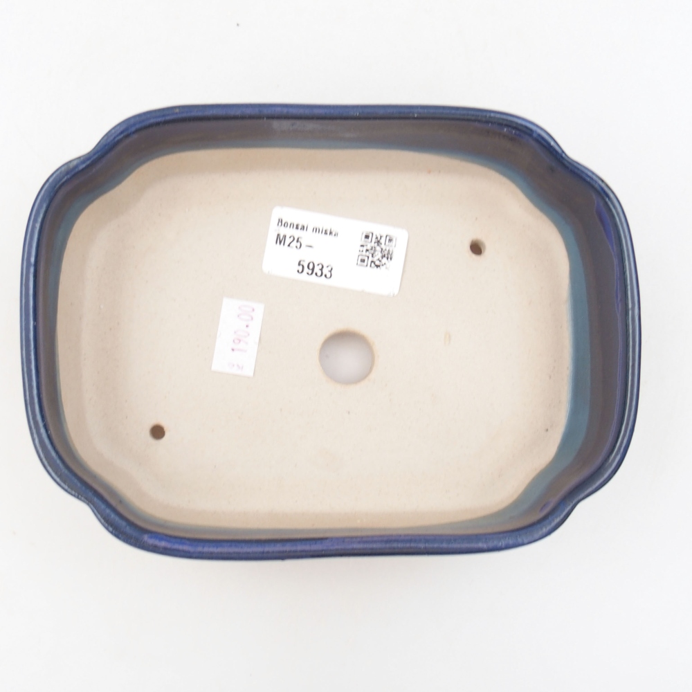 Ceramiczna miska bonsai 16 x 12 x 4,5 cm, kolor niebieski