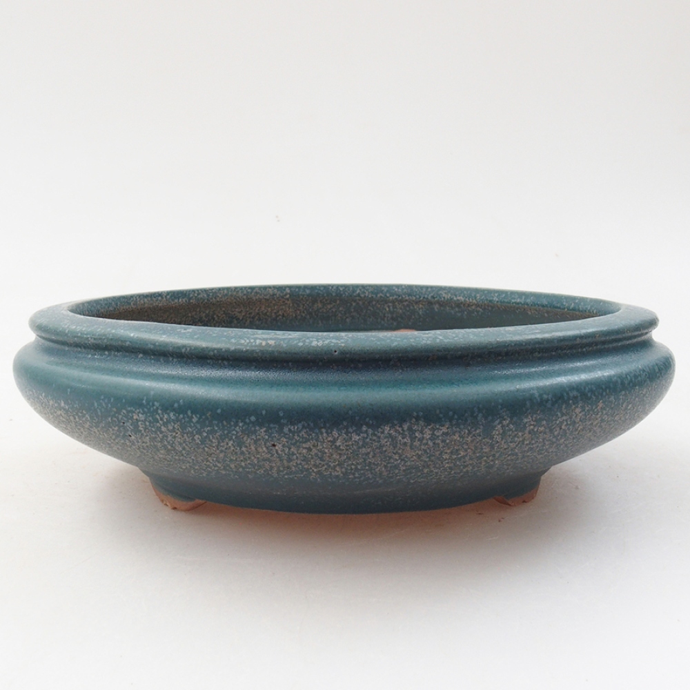 Ceramiczna miska bonsai 15,5 x 15,5 x 5 cm, kolor niebiesky