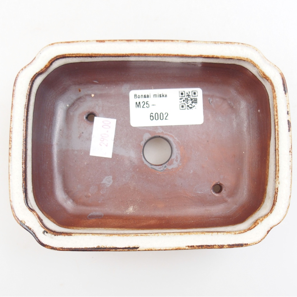 Ceramiczna miska bonsai 14 x 10,5 x 4 cm, kolor biały