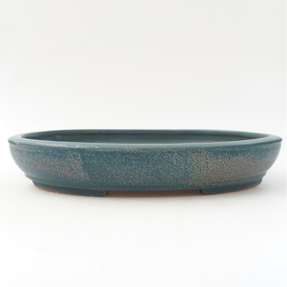 Ceramiczna miska bonsai 24,5 x 20 x 4 cm, kolor niebieski