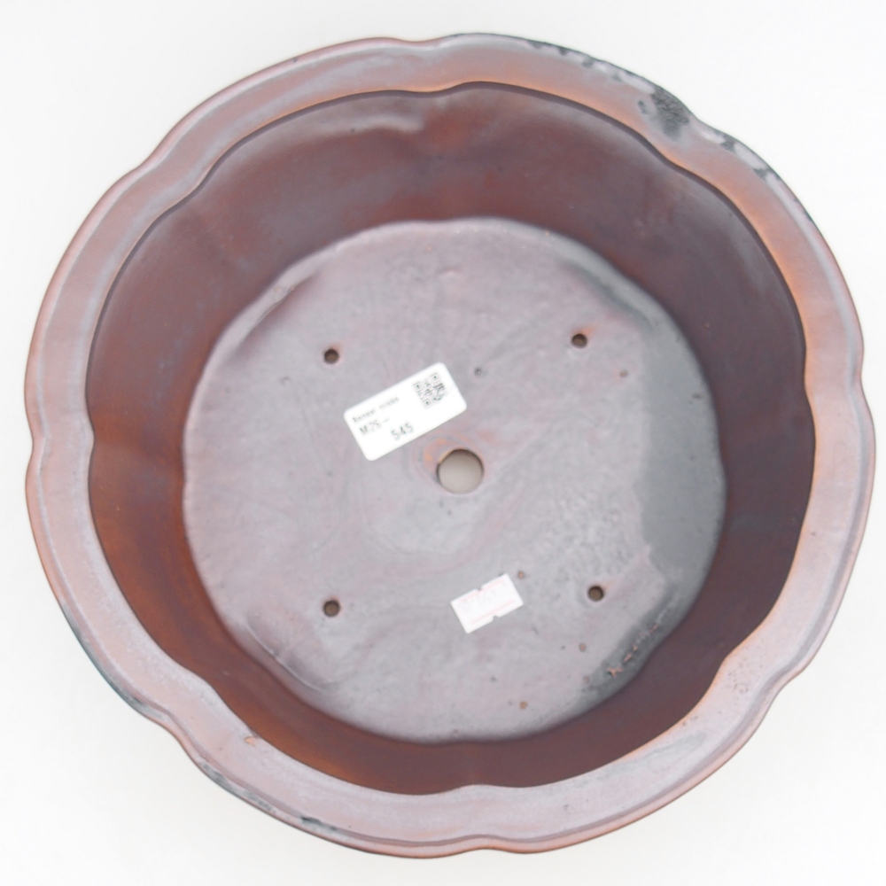 Ceramiczna miska na bonsai 26,5 x 26,5 x 8,5 cm, kolor metaliczny