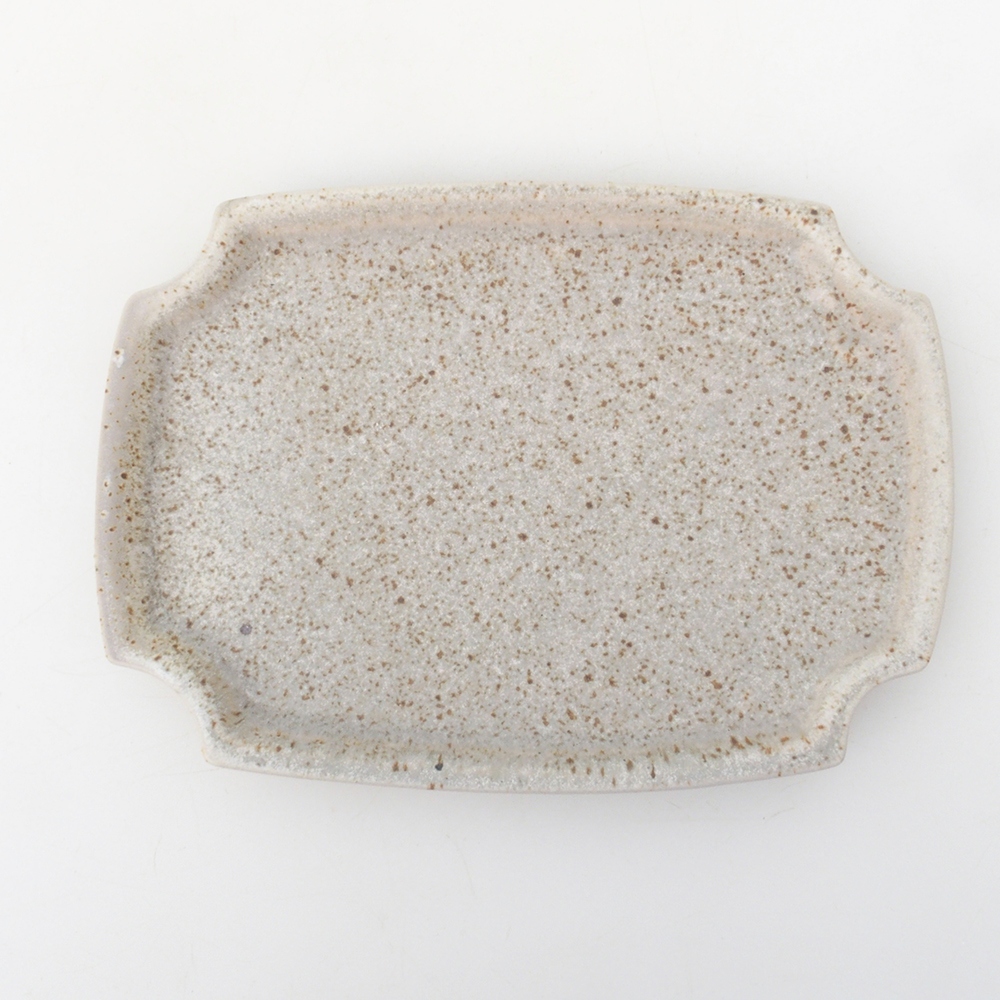 Miska do bonsai + podstawka H03 - 16,5 x 12 x 4,5 cm. - beżowa