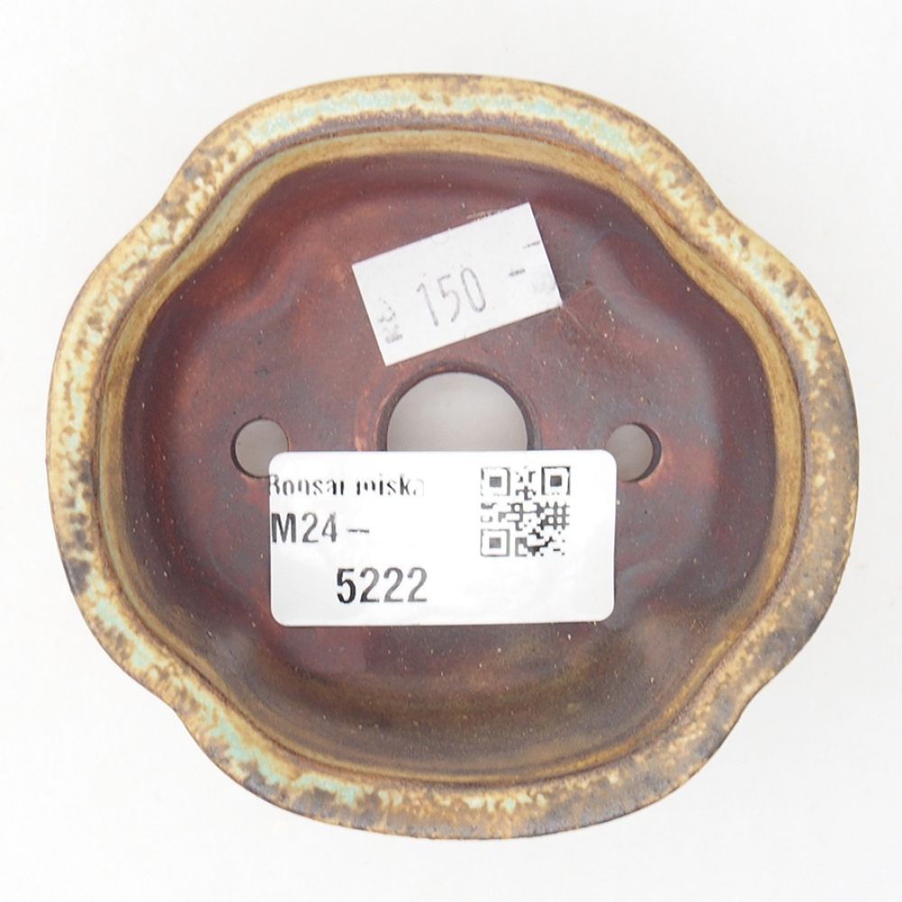 Ceramiczna miska do bonsai 8 x 7,5 x 3,5 cm, kolor zielony