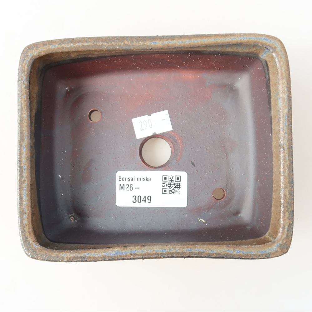 Ceramiczna miska do bonsai 13,5 x 11 x 5 cm, kolor brązowy