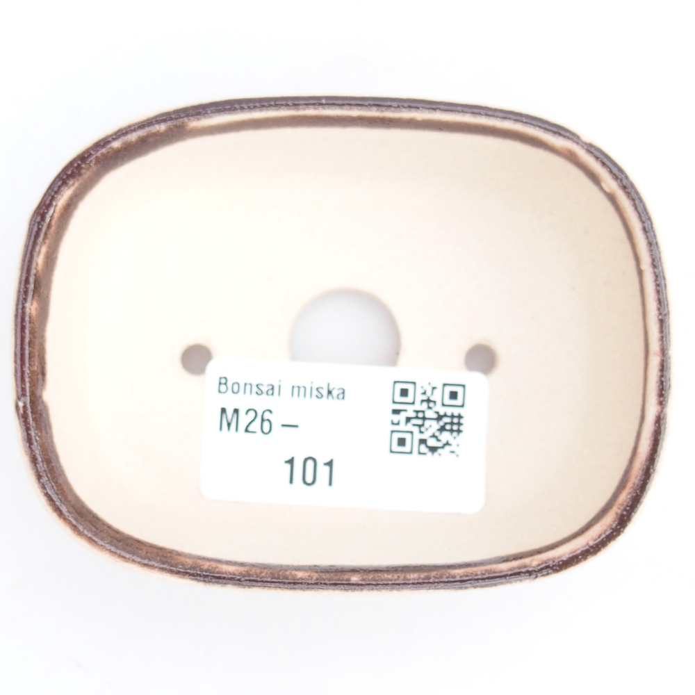 Mini miska do bonsai 6 x 6 x 2,5 cm, kolor czerwony