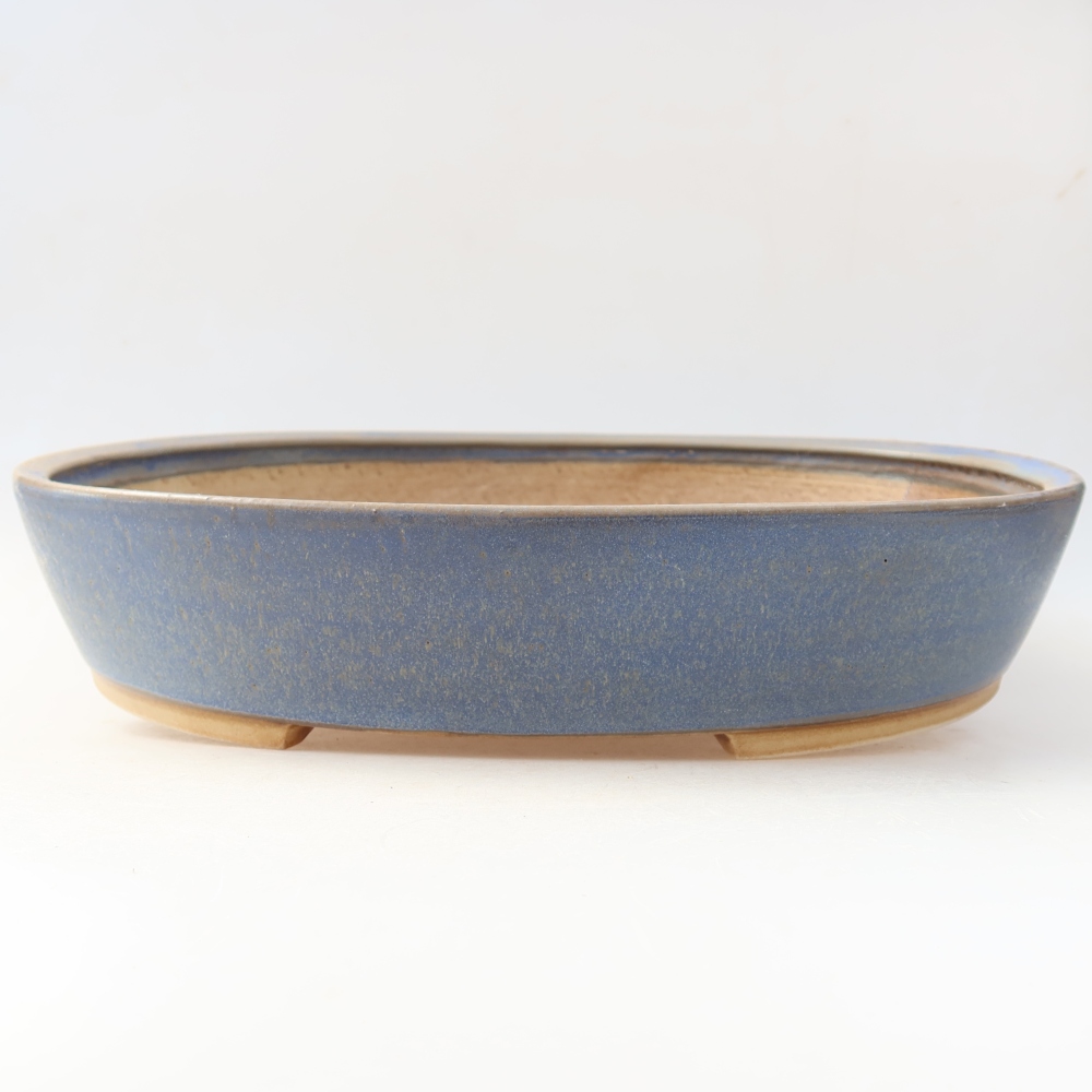 Ceramiczna miska do bonsai 32 x 27,5 x 6,5 cm, kolor niebieski