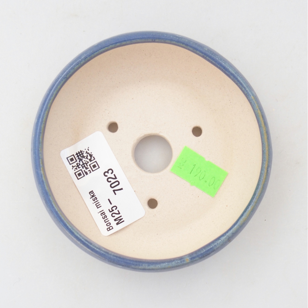 Ceramiczna miska na bonsai 9 x 9 x 2,5 cm, kolor niebieski