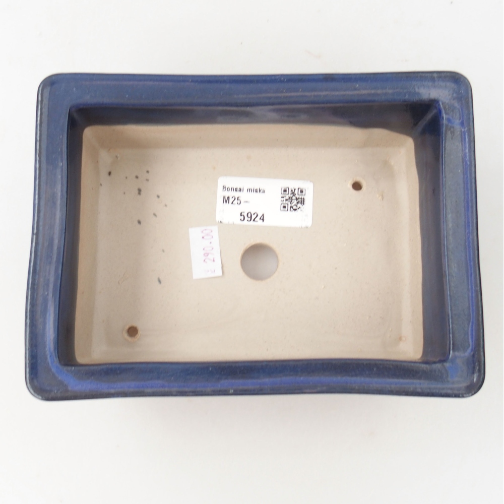 Ceramiczna miska bonsai 16 x 12 x 4,5 cm, kolor niebieski