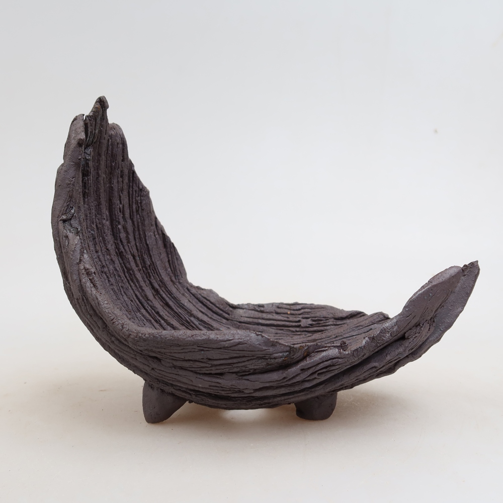 Ceramiczna skorupa  14,5 x 11 x 12,5 cm, kolor brązowy