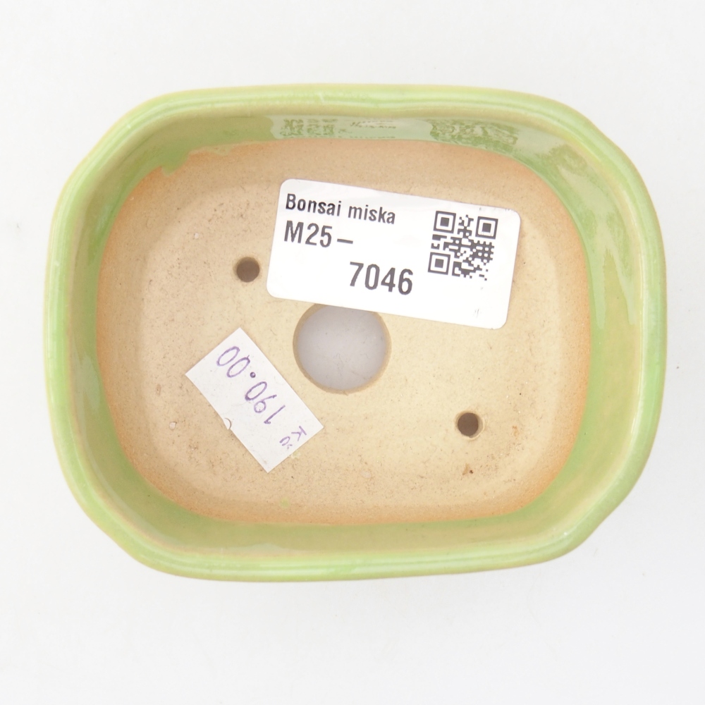 Ceramiczna miska do bonsai 8,5 x 7 x 3,5 cm, zielona