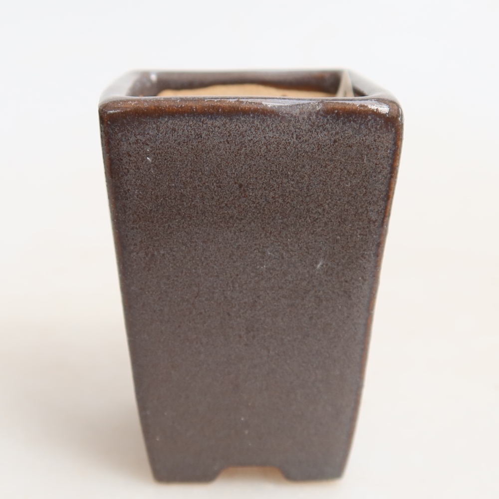 Ceramiczna miseczka do bonsai 3,5 x 3,5 x 5 cm, kolor szary