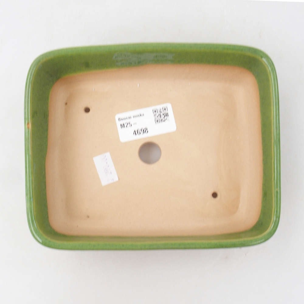Ceramiczna miska bonsai 15 x 12 x 4,5 cm, kolor zielony