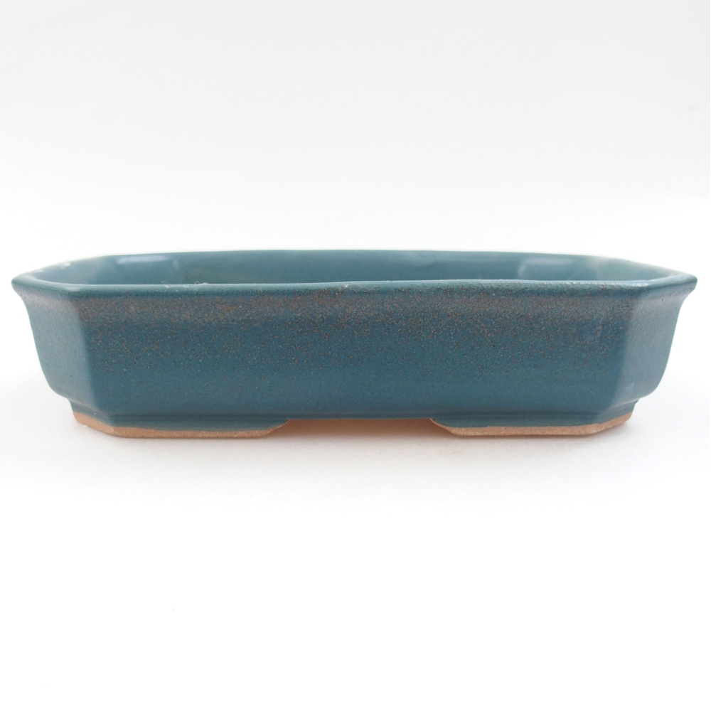 Ceramiczna miska bonsai 19 x 13,5 x 4,5 cm, kolor niebieski