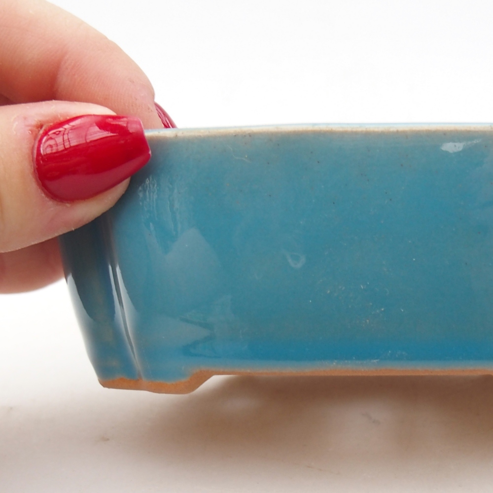 Ceramiczna miska do bonsai 10,5 x 8 x 3,5 cm, kolor niebieski