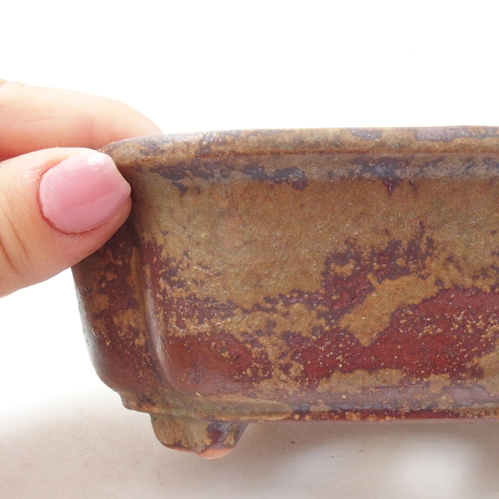 Ceramiczna miska bonsai 13,5 x 10 x 5 cm, kolor brązowy