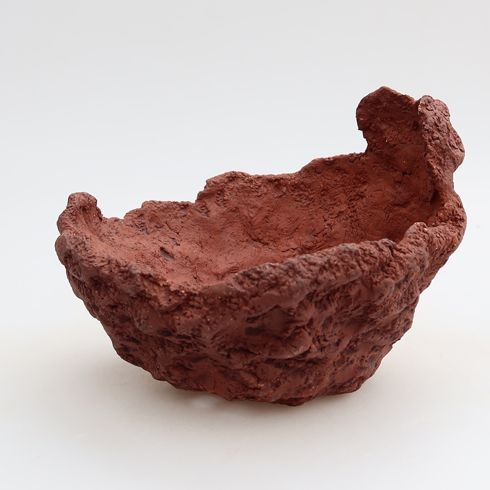Ceramiczna skorupa 14 x 13 x 11,5 cm, kolor brązowy