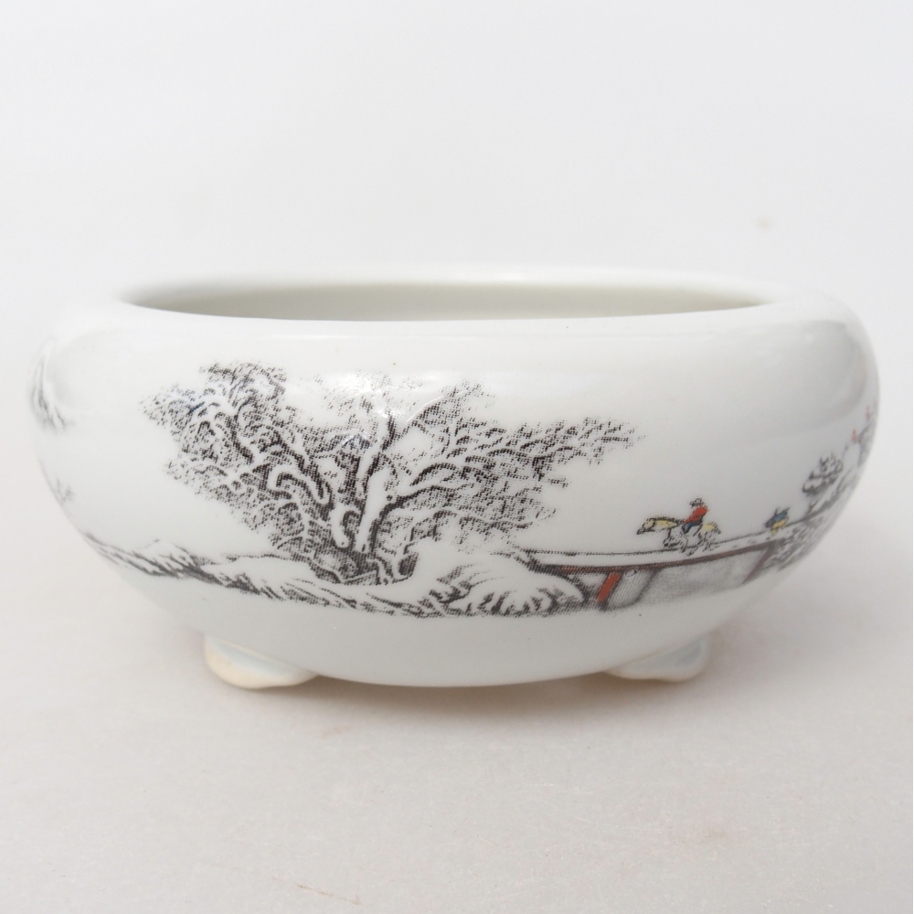 Ceramiczna miska do bonsai 10 x 10 x 5 cm, kolor biały