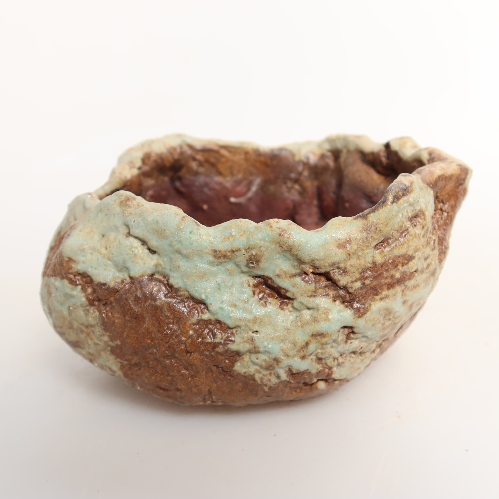 Ceramiczna skorupka  7,5 x 7,5 x 4,5 cm, kolor zielony