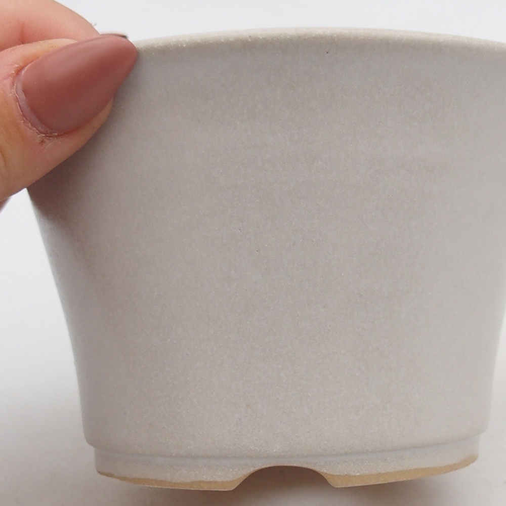 Ceramiczna miska na bonsai 11 x 11 x 7 cm, biała